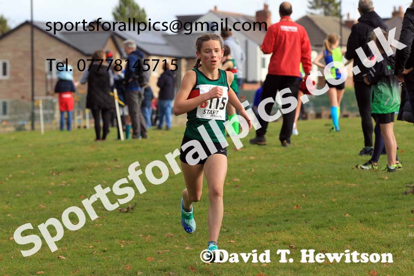 Girls under-13s 2022 Northern Cross Country Relays, Graves Park, Sheffield. Photo: David T. Hewitson/Sports for All Pics